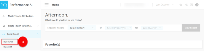Navigate to Total Tours by Source - 1-1
