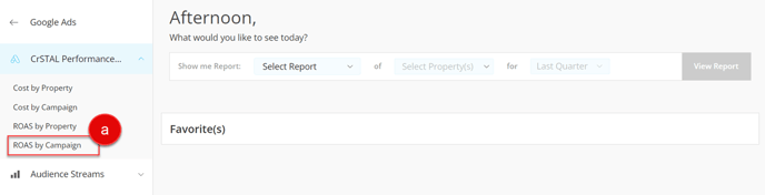 ROAS By Campaign Navigation - 1