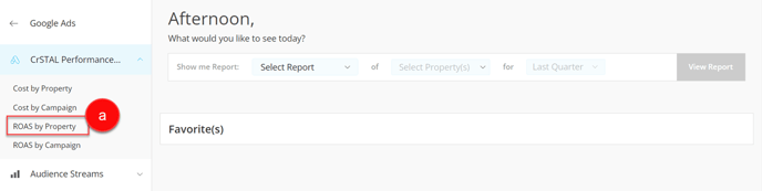 ROAS By Property Navigation - 1